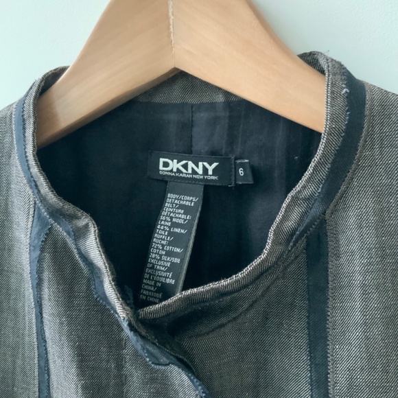 DKNY two piece suite, dress size 8, jacket size 6, warm brown grey with a sheen - Picture 5 of 8